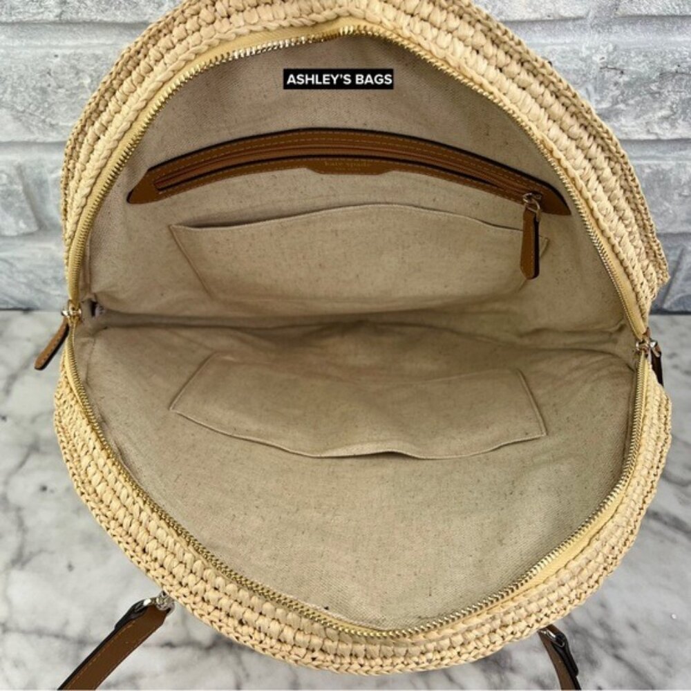 Kate Spade Sunkiss Cabana Straw Medium Tote - Picture 6 of 11